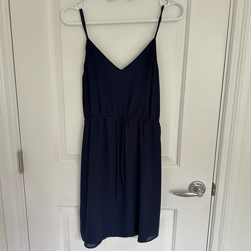 Babaton Navy Drawstring Dress